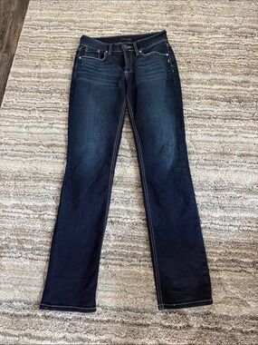 Silver Suki Mid Rise Jeans Dark Blue Straight-Leg Women's Jeans